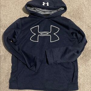 Under Armour Boys Dark Blue Hoodie with Logo